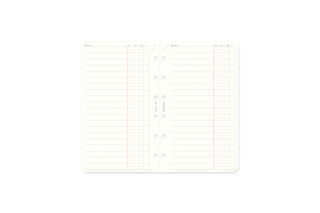 Open To Do List refill memo pad, two grid pages with ring holes and center binding