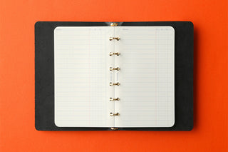 To Do List refill memo pad inside view with grid pages and brass ring binding