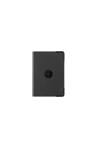 PLOTTER mini-5 refill storage notebook, dark charcoal cover with circular logo