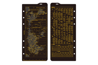 Narrow black band with lifter, open circuit and grid cards with punched holes