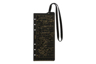 Narrow black band with lifter, circuit-pattern card with black wrist strap