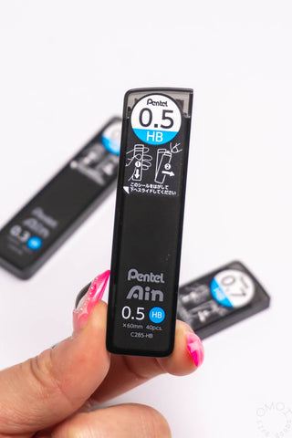 Pentel AIN 0.5mm HB pencil lead refill pack