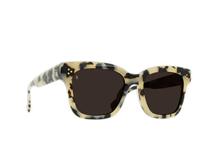 Ivory tortoise sunglasses with dark lenses, front view