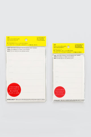 STÁLOGY removable weekly calendar stickers in small and medium packs