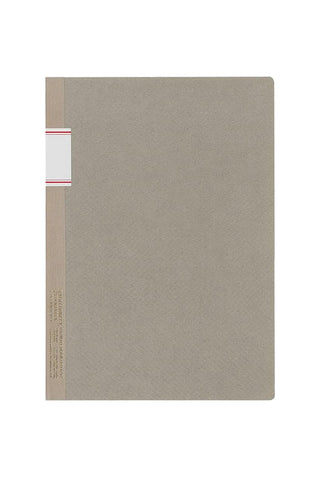 STÁLOGY 016 B5 notebook with gray textured cover and narrow beige spine band