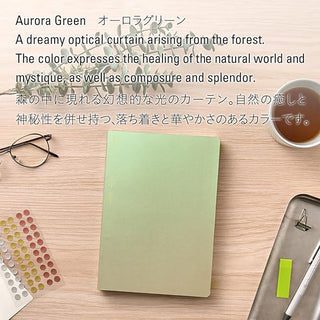 STÁLOGY A5 grid editor’s notebook in Aurora Green