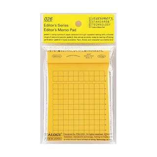 STÁLOGY 026 grid memo pad in clear plastic wrap