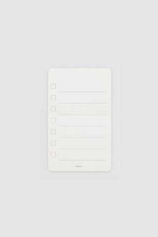 White to-do sticker sheet with left checkboxes and horizontal ruled lines