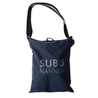 Navy SUBU NANNEN tote bag with carry handles and front logo