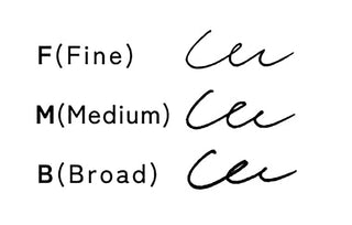 F/M/B nib tip size chart for TUZU Adjust fountain pen