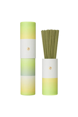 Scentscape gradient incense set: green and white tube with bundled incense sticks