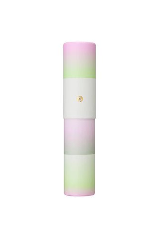 Gradient incense canister with pastel pink, white, and green color bands