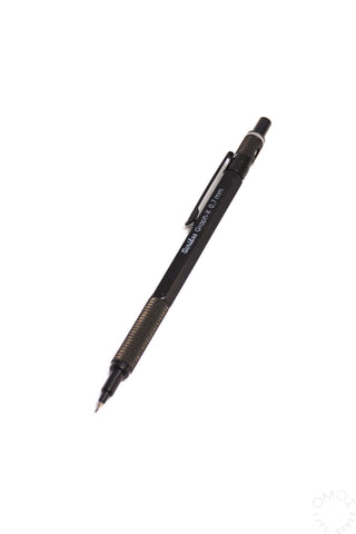 Black mechanical pencil with 0.7mm tip and spring-style grip