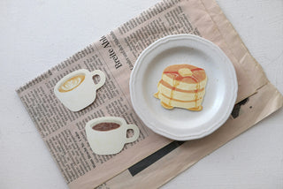 Suatelier Happy in the Café sticker pack with coffee cup and pancake stickers