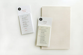 To-Do memo set: large cream notepad plus two smaller sticky list pads