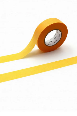 Bright yellow mt washi tape roll with matching strip