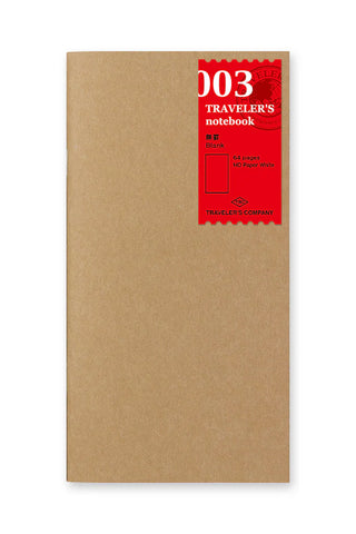 Kraft blank notebook cover with a red product label on the front
