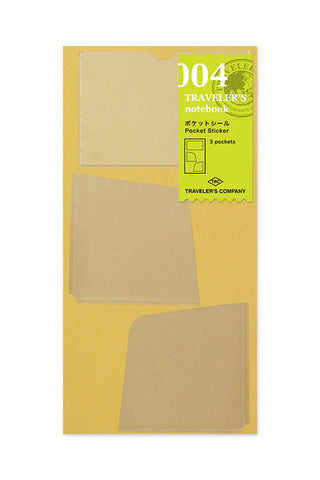 Traveler's notebook pocket sticker sheet with blank beige label cutouts