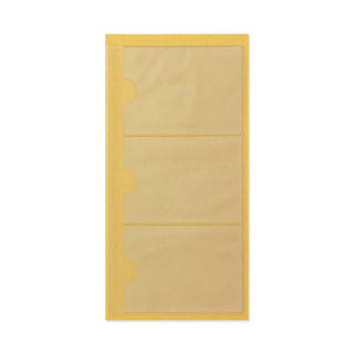 Traveler's notebook card file, yellow cover with three card pockets