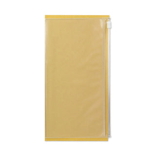 Traveler's notebook 008 zipper case, tan fabric with top zipper track