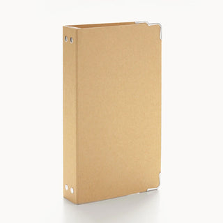 Traveler's notebook 011 archive binder, kraft tan cover with two side metal holes