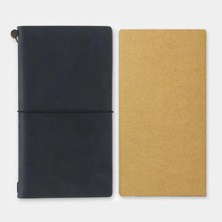Notebook folders set: kraft paper front cover and dark front cover with wrap strap