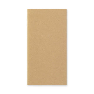 Tan card file insert with plain textured front cover