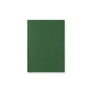 Green passport-size grid notebook cover