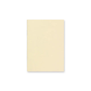 Cream Traveler's notebook monthly planner page, blank cover back