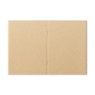 Kraft paper passport notebook with two blank covers and a center fold seam