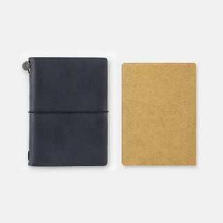 Kraft paper passport folder cover, brown square cover with button strap