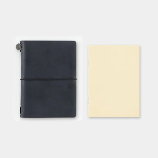 TRAVELER'S notebook passport insert set: dark blue cover and cream blank paper
