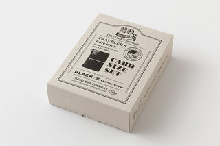 Card size set in retail box, black cover packaging