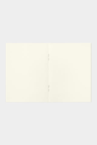 Open cream passport notebook with blank inside pages