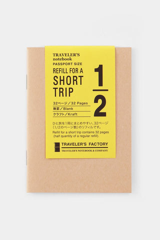 Kraft paper passport notebook refill label cards for short trip, two numbered sheets