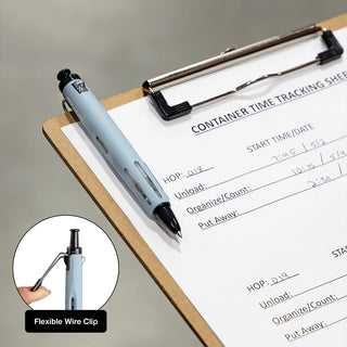 Light blue AirPress ballpoint pen with clip