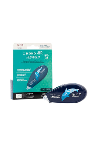 Tombow MONO Air recycled glue tape applicator with blue fish graphic