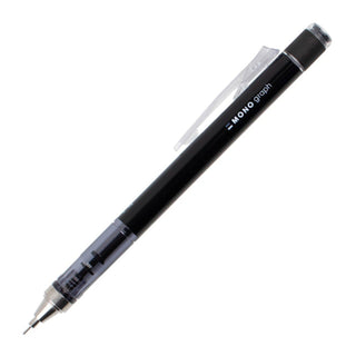 Black Tombow MONO Graph mechanical pencil with silver grip and exposed lead tip.