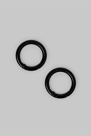Topologie matte black 25mm O-ring carabiner set of two round rings