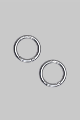 Matte nickel O-ring carabiners with spring gate, 25mm