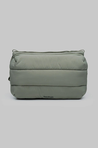 Topologie large bottle bag, moss green padded with zip-top and front logo