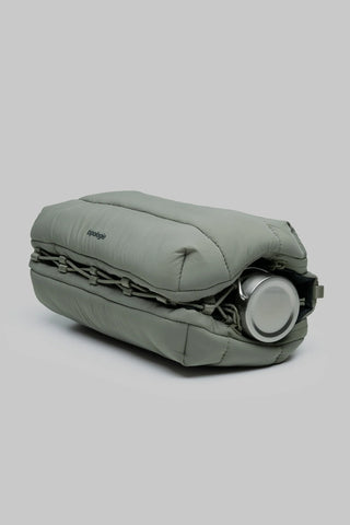 Topologie large bottle bag, side view showing bottle pocket and adjustable strap