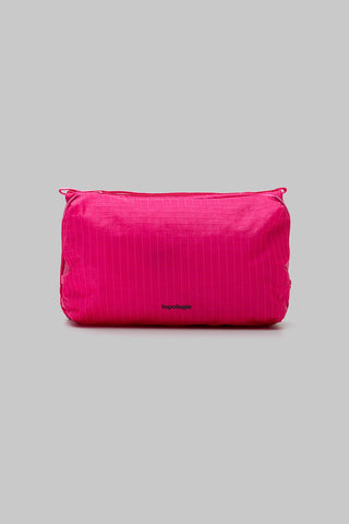 Topologie large pink ripstop bottle sacoche, zip-top pouch