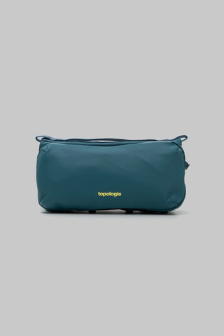 Topologie medium bottle sacoche, deep teal zip pouch with carry handle loops