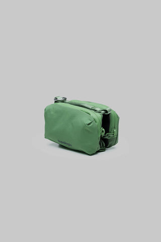 Topologie mini bottle sacoche, ivy green front flap and top zip with shoulder strap