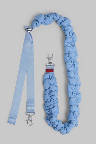 Topologie Cloud strap in light blue with ruffled fabric and metal clips
