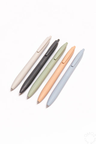 Set of 5 Jetstream Lite Touch ballpoint pens in shell white, off black, sage, coral, blue