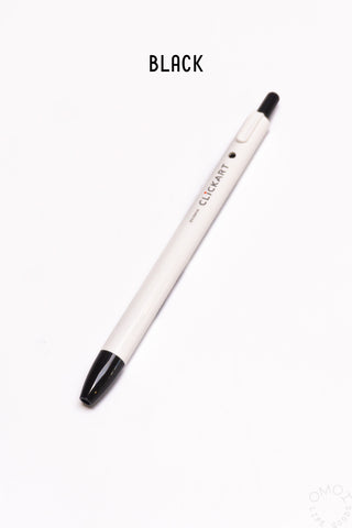 ZEBRA CLiCKART retractable marker pen, white barrel with black ink tip