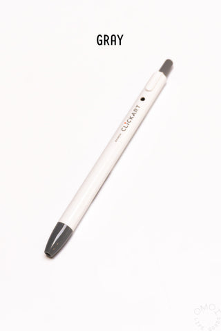 ZEBRA CLiCKART retractable marker pen, white barrel with gray ink tip