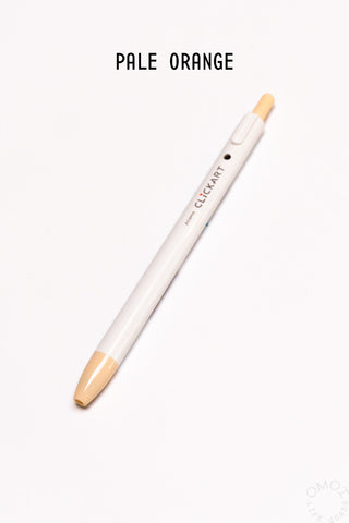 Retractable marker pen, pale orange tip